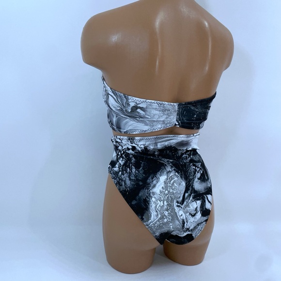 High waisted high cut bikini bottom cheeky swimsuit - Picture 8 of 10